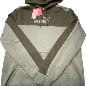PUMA Mens Essentials Color Block Hoodie- Mens Puma Sweatshirt MD SOFT Fleece NWT